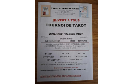 tournoi de tarot du 18 mai